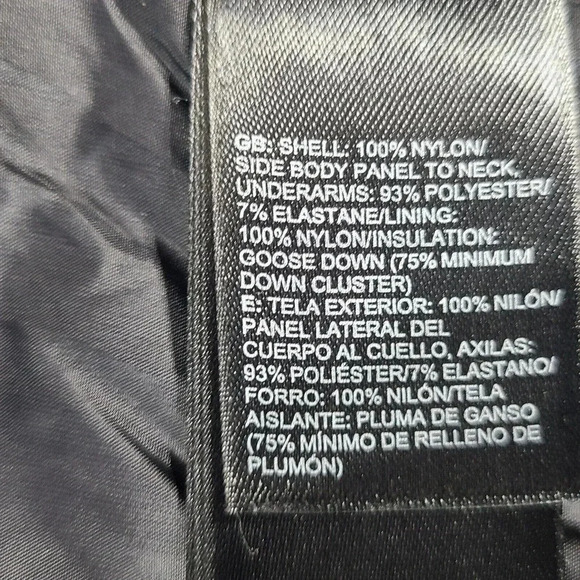 The North Face Puffer Jacket Women's Size Small Black Pink Zipper Goose Down - Picture 4 of 4